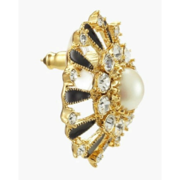 🆕Kate Spade New York Tuxedo Pearl Stud Earrings - Picture 4 of 8